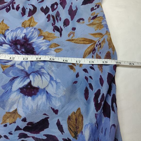 Y2K Sensara Purple Floral Flouncy Flutter Dress Large Forest Fairy Semi Sheer - Picture 10 of 11